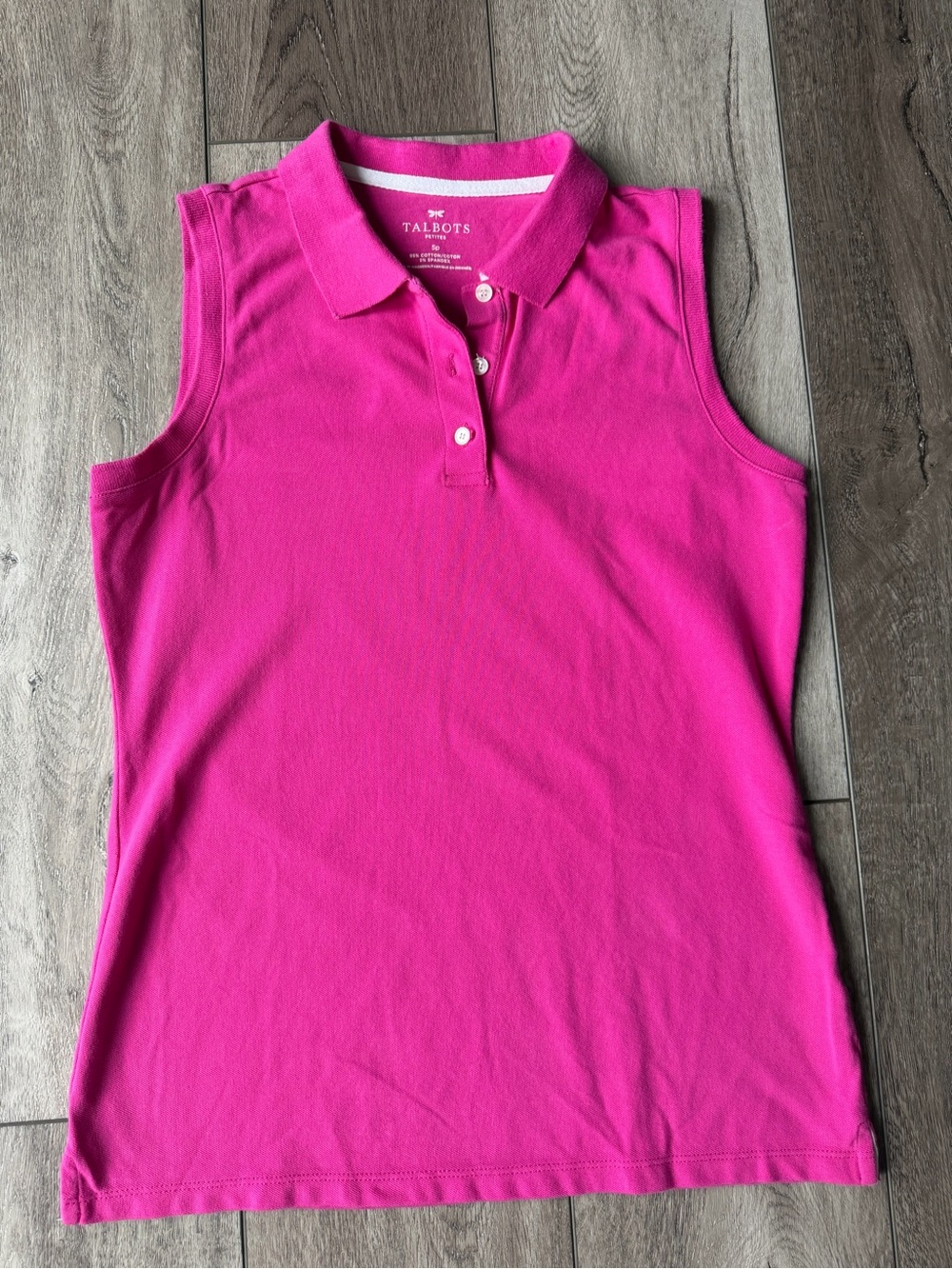 Talbots Sleeveless Polo Tank - Bright Fuchsia